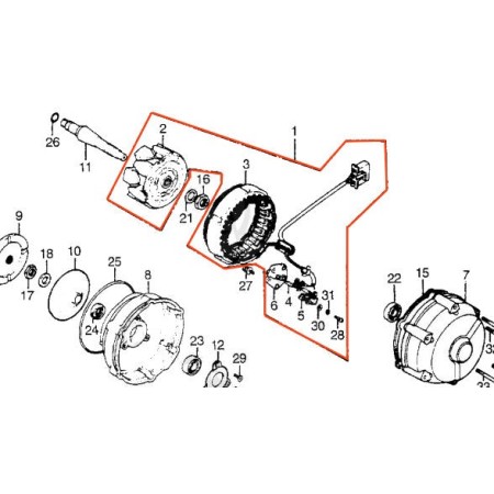 Alternateur - Rotor + Stator - CBX1000