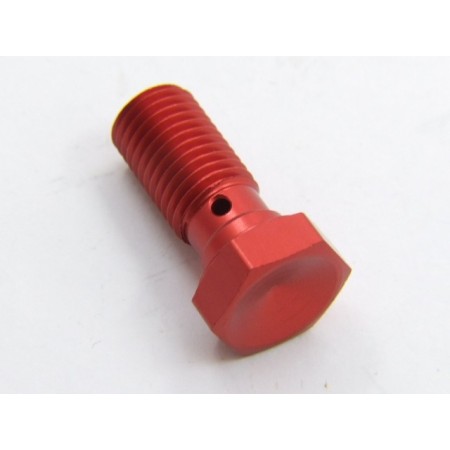 Service Moto Pieces|Frein - Vis banjo - simple - M10x1.00 - Alu - Rouge|Vis Banjo - M10 x1.00|6,85 €