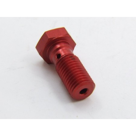 Service Moto Pieces|Frein - Vis banjo - simple - M10x1.00 - Alu - Rouge|Vis Banjo - M10 x1.00|6,85 €