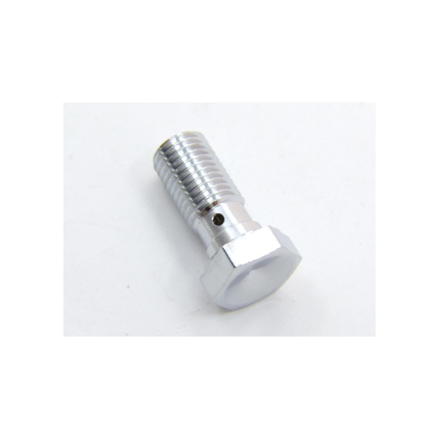 Frein - Vis banjo - simple - M10x1.00 - Aluminium Chrome