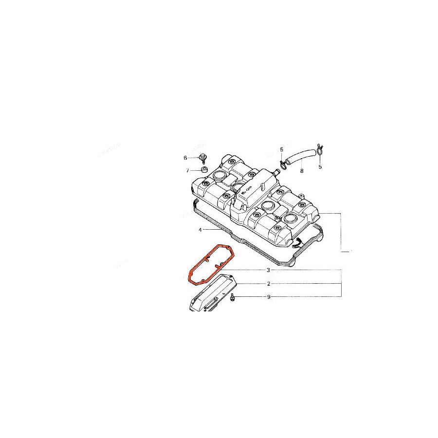 Service Moto Pieces|Moteur - Siege exterieur de ressort - |Couvercle culasse - cache culbuteur|3,56 €