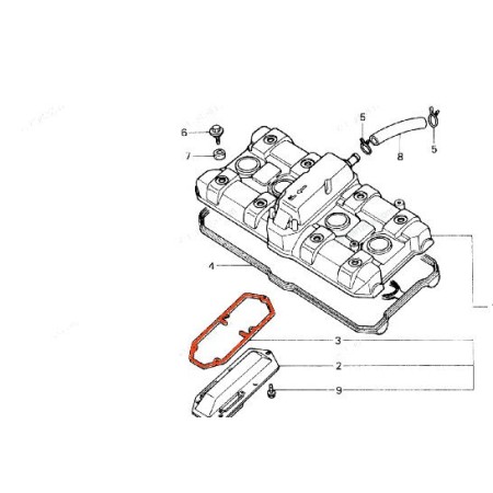 Couvercle de culasse - joint - CBR1000F