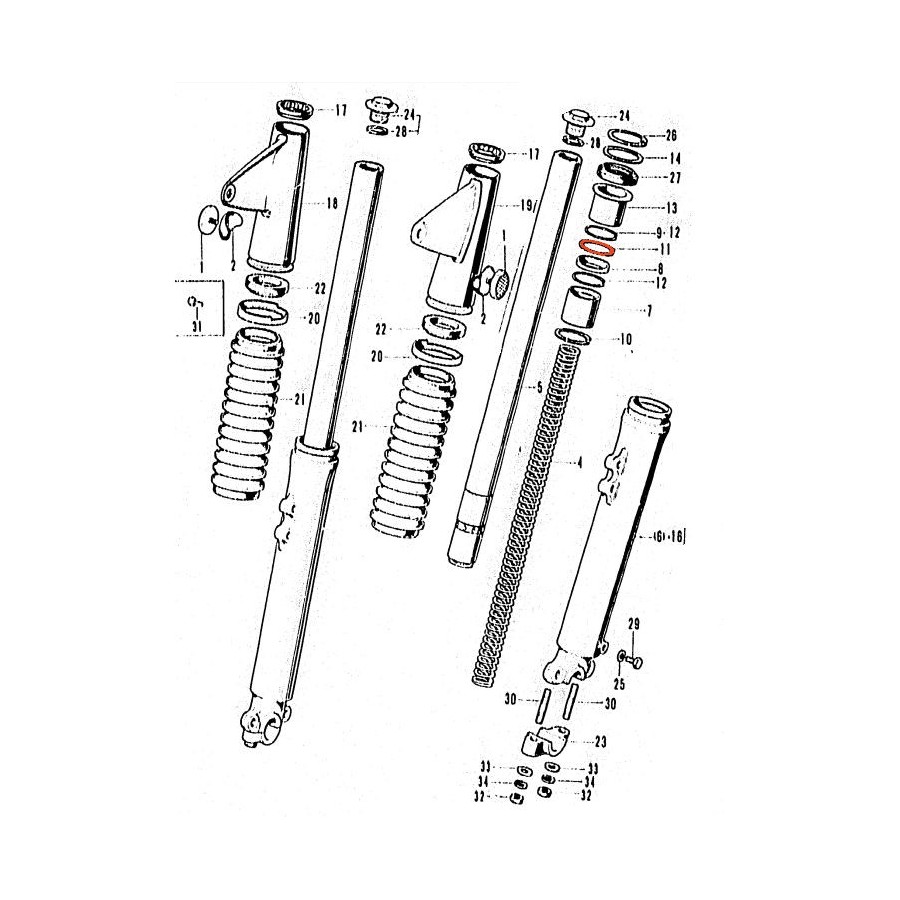 Service Moto Pieces|Fourche - Joint Spy + cache poussiere + bague |Fourreaux + kit + joint|99,30 €