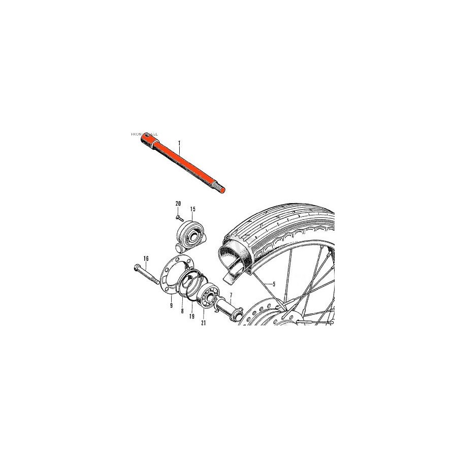 Service Moto Pieces|Roue avant - Rondelle entraineur de compteur - (x1) - XRV750 (RD04)|Roue - Avant|3,00 €