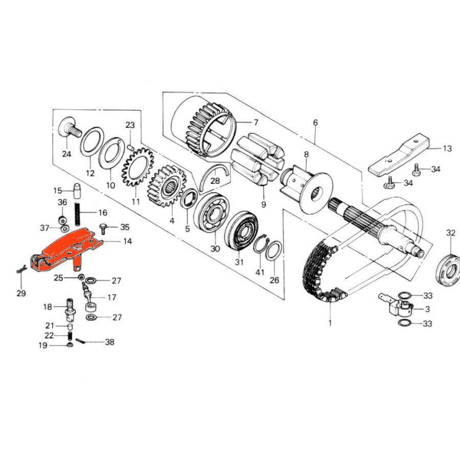 Service Moto Pieces|Moteur - chaine primaire - Joint ø 14mm|Transmission - boite a vitesse|14,40 €