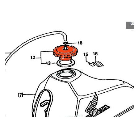 Service Moto Pieces|Réservoir - Bouchon - XL125 / XL200 / XL500|Reservoir - robinet|59,88 €