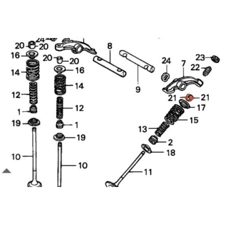 Moteur - Soupape - 1/2 lune de maintien