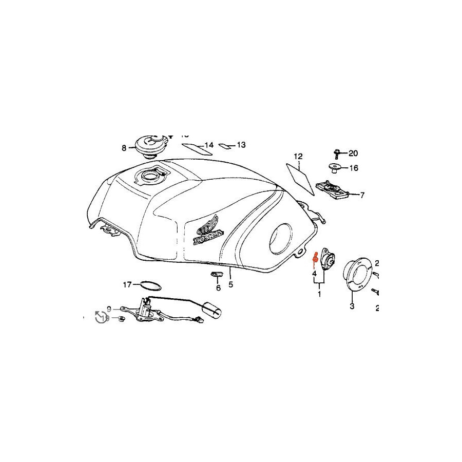 Robinet - Reservoir - Joint - VF750F / VF1000R / VT1100  ..... VFR750..