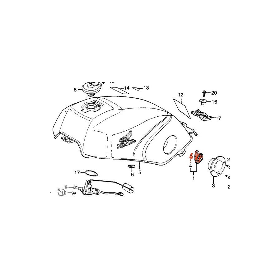 Service Moto Pieces|Reservoir - Robinet - RD200 - RD250 - RD350 - RD400 - entraxe 33 mm|04 - robinet|68,50 €