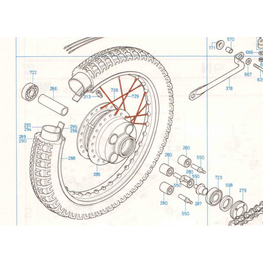 Service Moto Pieces|Roue arriere - Ecrou de couronne|Roue - Arriere|19,90 €