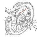 Roue Avant - 19" - Frein a disque - Rayon Droit - (x1) - CB450-CB500-CB550-CB750