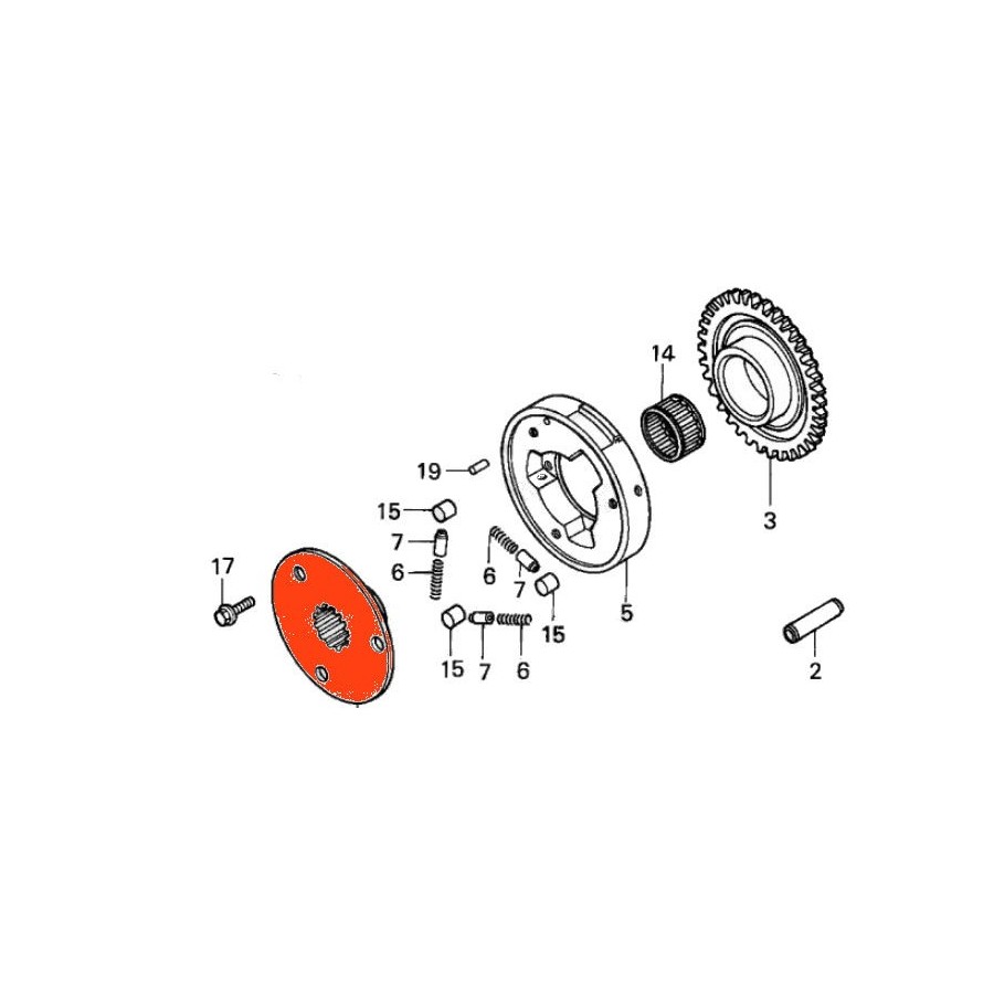 Service Moto Pieces|Demarreur - Roue Libre - Kit de Réparation - CBX650 - VF500C - CB650(soch)|roue libre|36,90 €