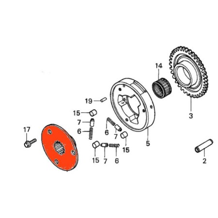 Moteur - Roue Libre - Flasque - N'est plus disponible