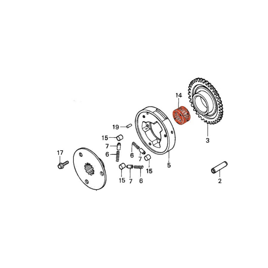 Moteur - Roue Libre - Roulement aiguille - SKF - 30x35x17 mm - 90122-MB0-003 Moteur - Roue Libre - Roulement aiguille - SKF - 30x35x17 mm - 90122-MB0-003