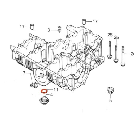 Moteur - bouchon - Joint torique - ø 30.80 x3.00 mm (x1) -