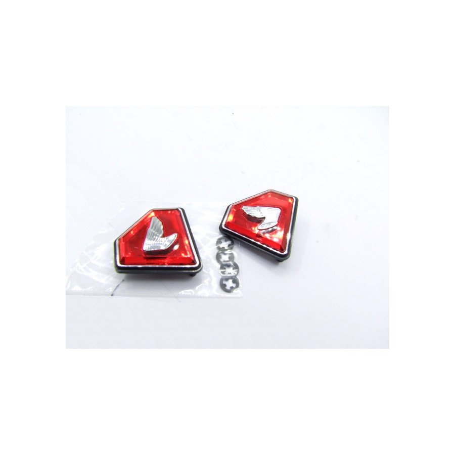 Cache Lateral - Embleme - Logo - Triangle/Diamant Rouge+Gauche - Honda CB Four / adaptable