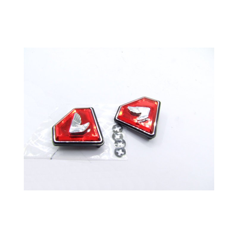 Cache Lateral - Embleme - Logo - Triangle/Diamant Rouge+Gauche - Honda CB Four / adaptable