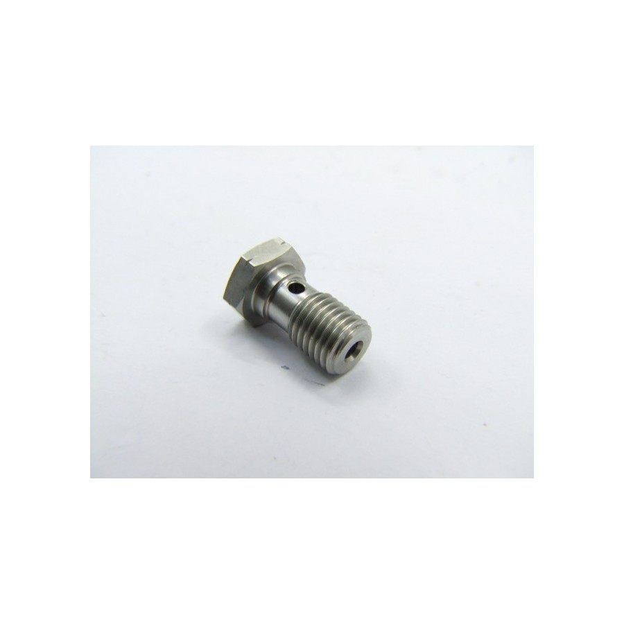 Frein - Vis banjo - simple - M10x1.25 - INOX - Lg : 18mm - SUZUKI Frein - Vis banjo - simple - M10x1.25 - INOX - Lg : 18mm - SUZUKI