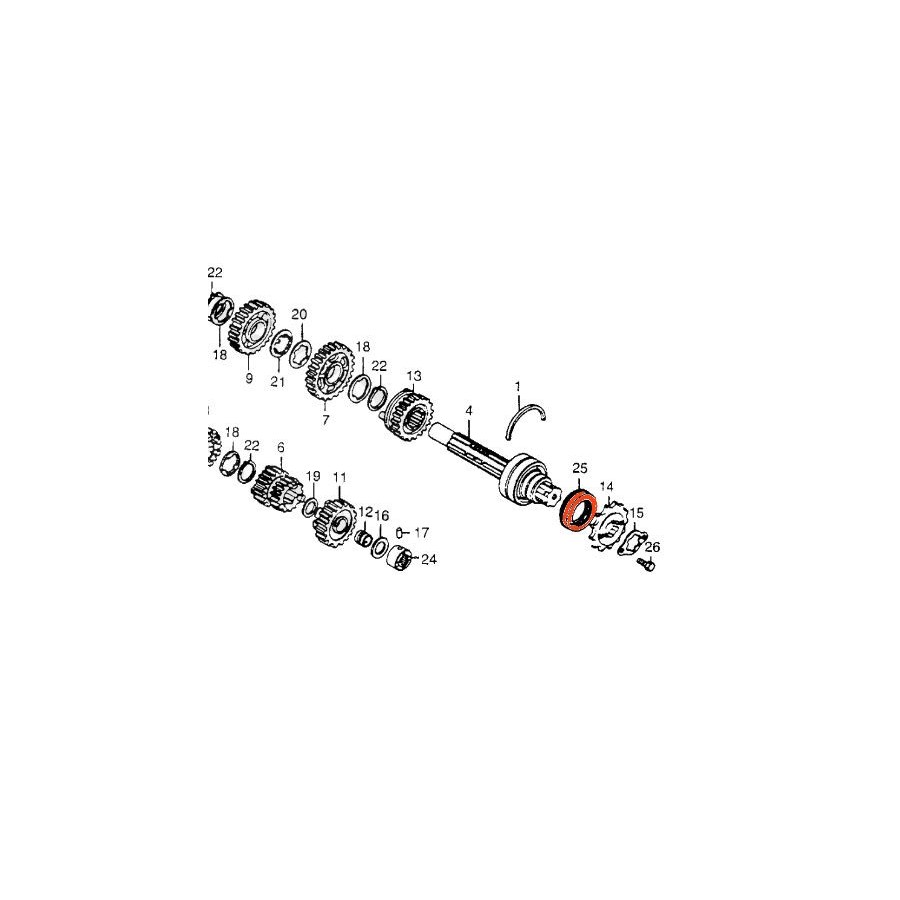 Moteur - Joint spy - sortie boite (x1) - 36x57x13 mm