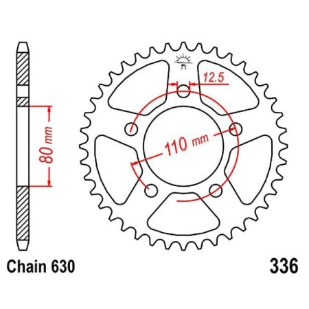 Service Moto Pieces|Transmission - Couronne - JTR-336 - 630 - 34 dents|1979 - CBX1000 z - CB1|45,60 €