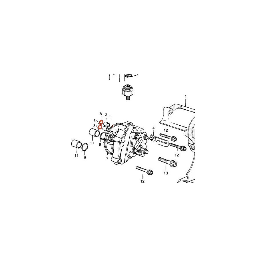 Moteur - Pompe a huile - Joint torique - (x1) - ø 6.90 x1.50 mm