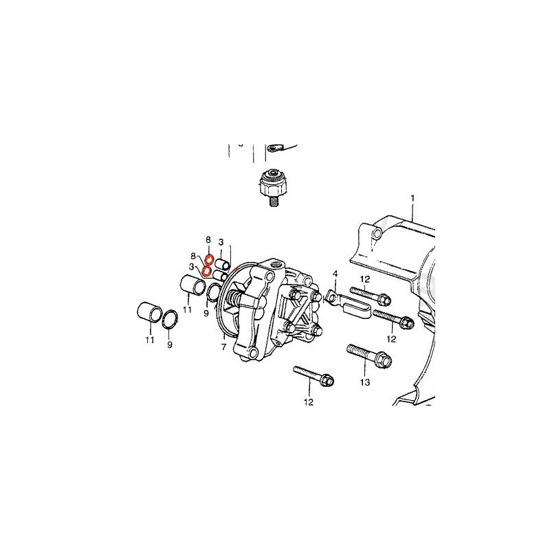 Service Moto Pieces|Moteur - Pompe a huile - Joint torique - (x1) - ø 6.90 x1.50 mm|Joint Torique|3,40 €