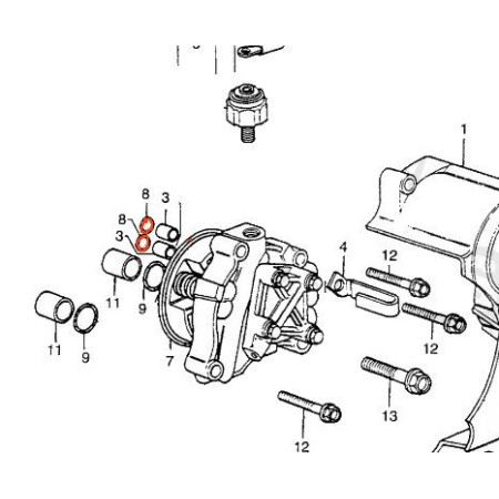 Service Moto Pieces|Moteur - Pompe a huile - Joint torique - (x1) - ø 6.90 x1.50 mm|Joint Torique|3,40 €