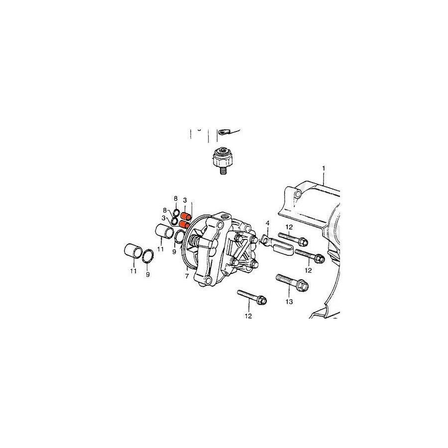 Service Moto Pieces|Arbre primaire - amortisseur de couple (x1) - CB750 - CB900 - CB1100|Transmission - boite a vitesse|8,28 €