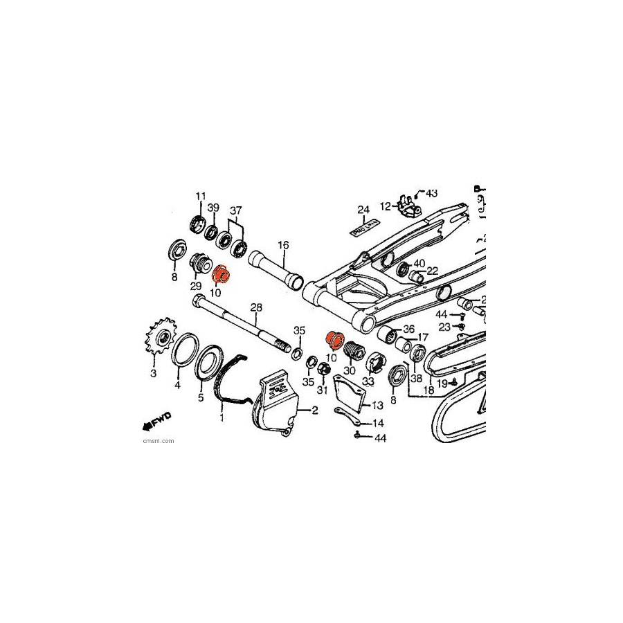 Bras oscillant - bague de fermeture bras - (x1)