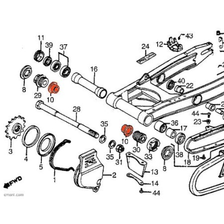 Bras oscillant - bague de fermeture bras - (x1)