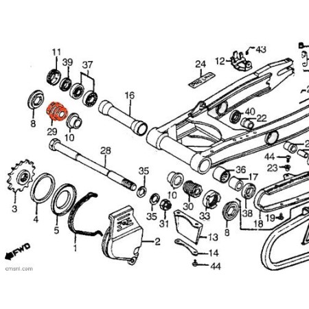 Service Moto Pieces|Bras oscillant - bague de Reglage - (x1)|bras oscillant - bequille|69,90 €