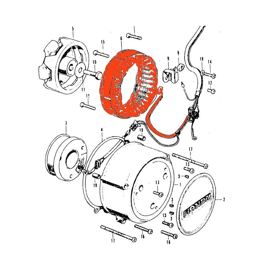 Alternateur - Stator - CB500K Alternateur - Stator - CB500K