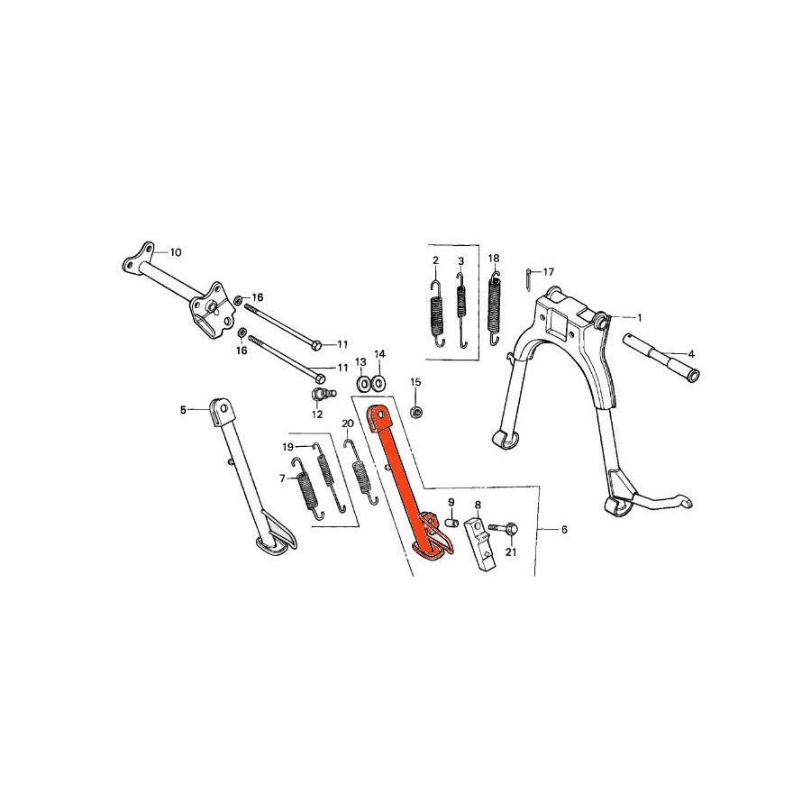 Bequille - laterale - CB125 TD - N'est plus disponible Bequille - laterale - CB125 TD - N'est plus disponible
