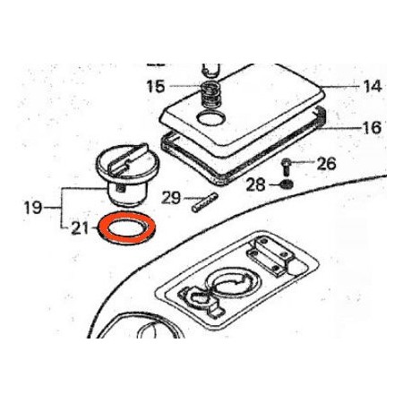 Reservoir - Essence - Joint de  bouchon