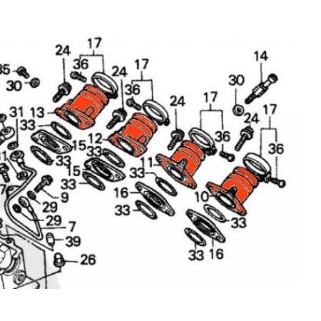 Moteur - Pipe Admission - (x4) - CBX750 