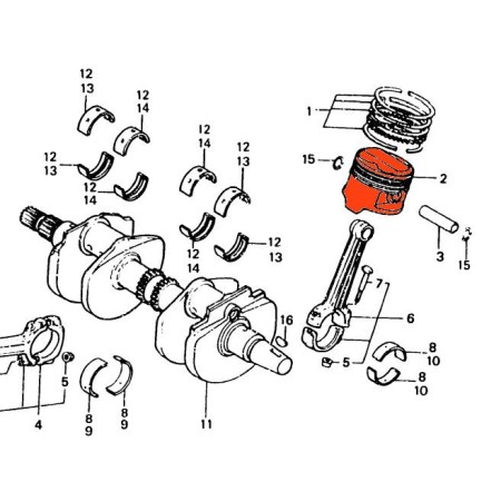 Moteur - Piston - (+0.25) - VF1000F/-VF1000R