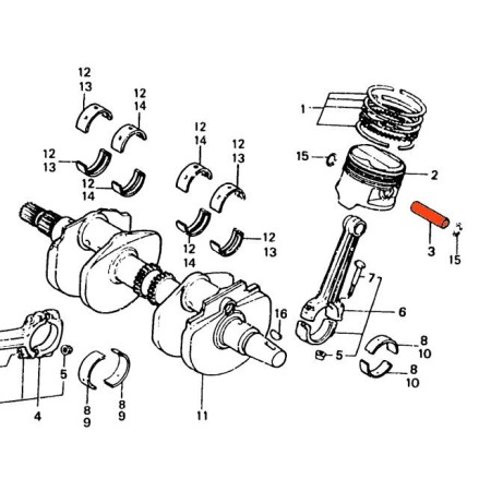 Moteur - Axe de Piston - VF1000F/-VF1000R