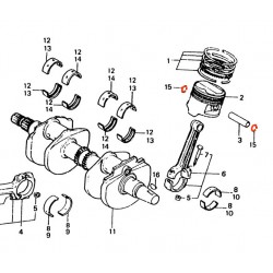 Service Moto Pieces|Moteur - Circlips - axe de piston - (x1)  - VF1000F/-VF1000R|Bloc Cylindre - Segment - Piston|1,40 €