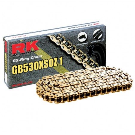 Transmission - Chaine - RK XSOZ1 - 530-108 maillons - Noir/Or