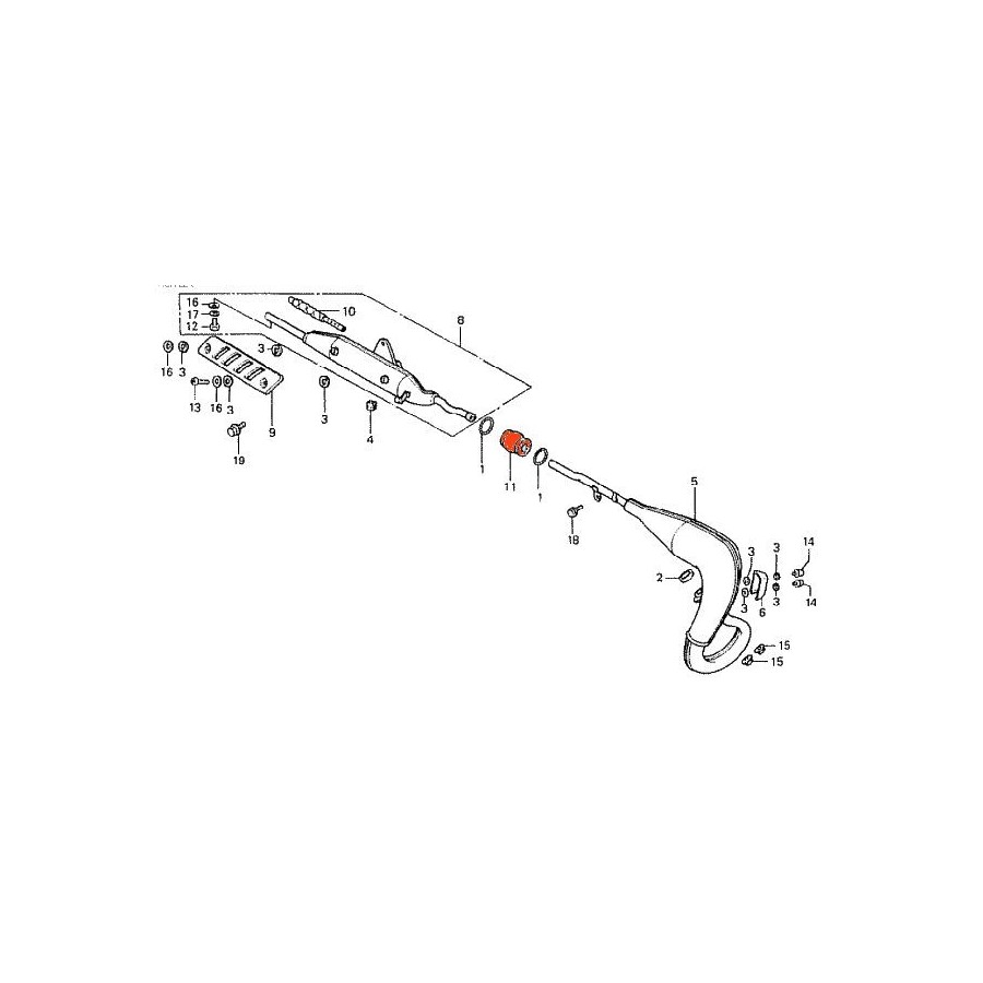 Moteur -  joint intermediaire d'echappement - MTX50