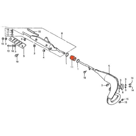 Service Moto Pieces|Moteur -  joint intermediaire d'echappement - MTX50|Joint de Raccord|10,90 €