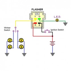 Clignotant - Relai - centrale - 12V - pour clignotant a LED - 4 Poles