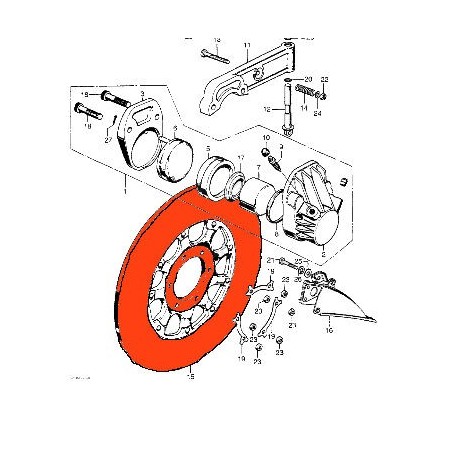 Frein - Disque - CB450K3-K4 - CB750K Four - 45120-392-000 - 45120-341-000