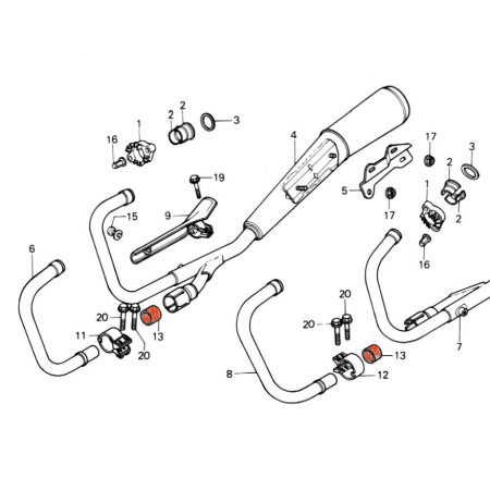 Service Moto Pieces|Echappement - Joint graphite - 38x44x28mm (x1)|Joint de Raccord|10,20 €