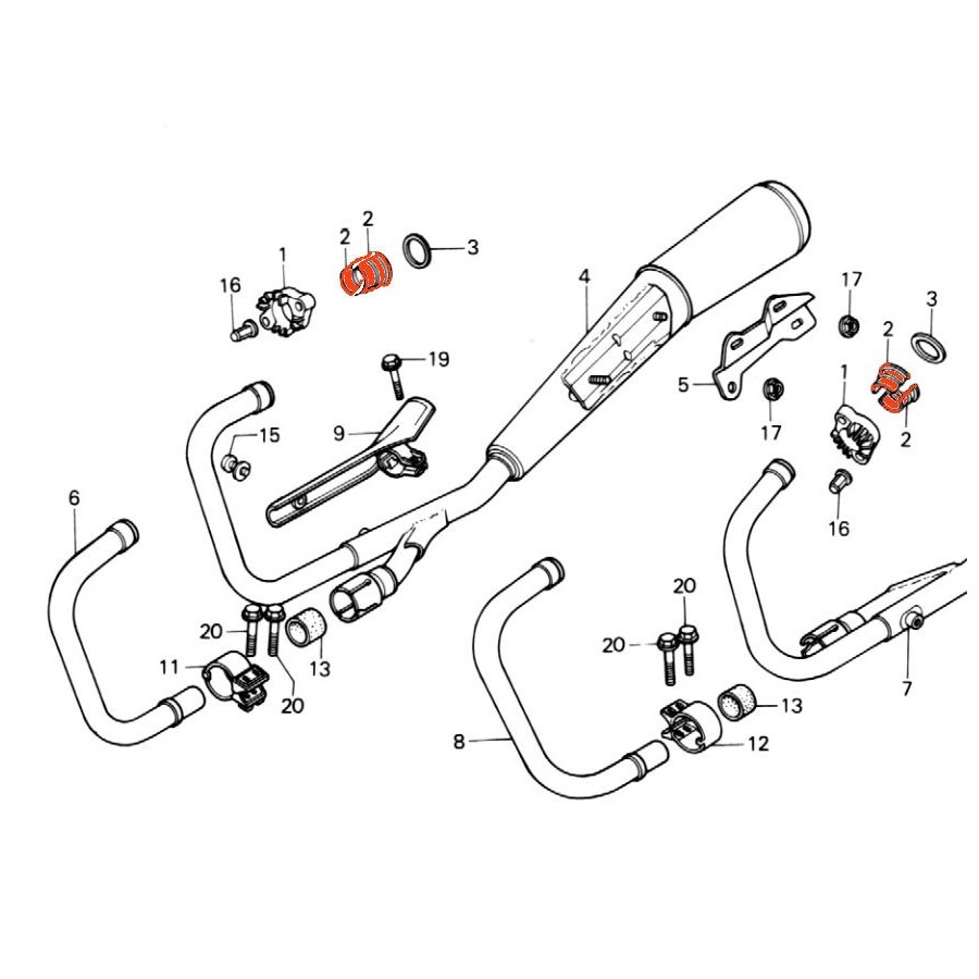 Service Moto Pieces|Echappement - Collecteur - joint CUIVRE (x1) - 44x52x3.5|Joint collecteur|1,95 €