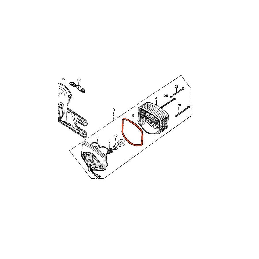 Feux arriere - Joint de cabochon - CB/CM 125/400T