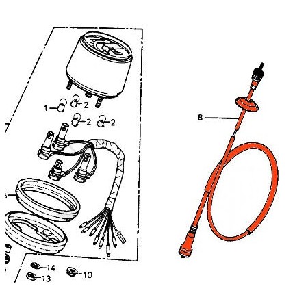 Cable - Compteur - CB125S 