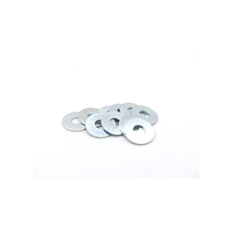 Service Moto Pieces|Rondelle - plate (x10) - DIN125 - zingué - ø 10.50 x20.00 - ep. 2.00 mm|Rondelle Cuivre|3,00 €