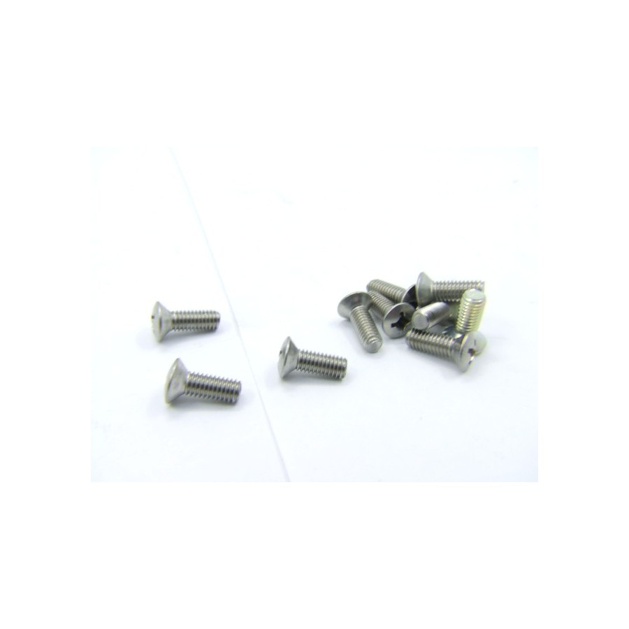 Service Moto Pieces|Vis - M6 x25mm - INOX - Cruciforme - Conique - Bombée - (x1)|Vis - Tete fraisée (conique)|0,80 €