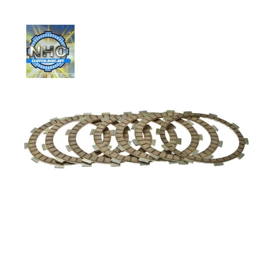 Embrayage - Disques Garni - (x7) - CB350F, CB400F ......  - FT500 - NSR400 - XL650 .